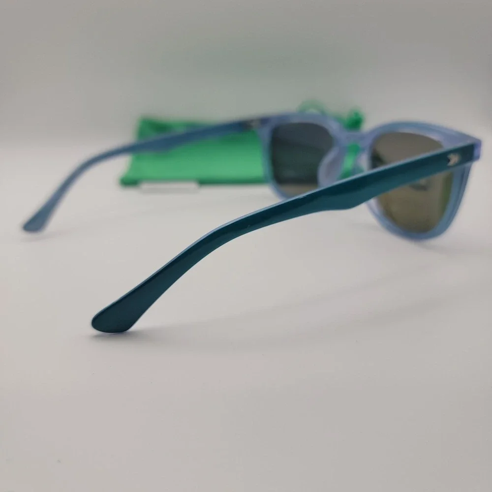 Knockaround Paso Robles Sunglasses Blue Square Purple Mirror Lens Unisex
